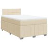 vidaXL Cama box spring con colch&oacute;n tela color crema 120x200 cm
