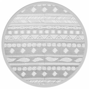 vidaXL Alfombra de exterior ARAKIL gris &Oslash;120 cm PP