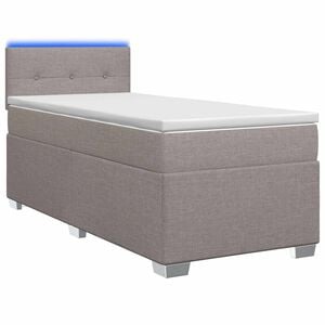 vidaXL Cama con Base Tapizada, Colch&oacute;n y Luz LED Topo 80 x 200 cm Tela