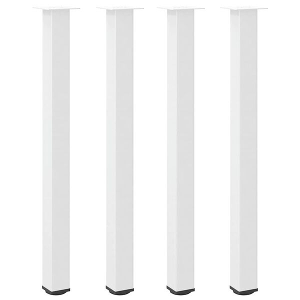 vidaXL Patas para mesa de bar (4 unidades), color blanco, 110-112 cm, acero