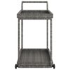 vidaXL Carrito de bar ratán sintético gris 100x45x83 cm