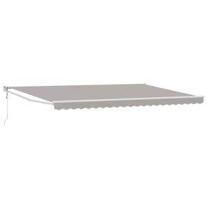 vidaXL Toldo Gris Claro 500 x 300 x 165 cm Poli&eacute;ster y metal