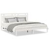 vidaXL Cama extralarga sin colch&oacute;n madera maciza blanca 200x210 cm