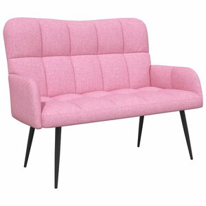 vidaXL Sof&aacute; de 2 Plazas Rosa 115 x 61 x 87 cm Tela