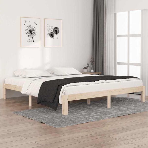 vidaXL Estructura de cama doble sin colch&oacute;n 180x200 cm