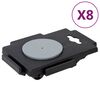 vidaXL Plataformas m&oacute;viles con 8 ruedas 8 uds PP negro 150 kg