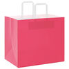 vidaXL Bolsas de papel con asas 250 uds rosa 32x22x28 cm