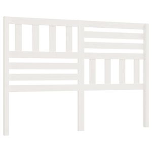 vidaXL Cabecero de cama madera maciza de pino blanco 146x4x100 cm