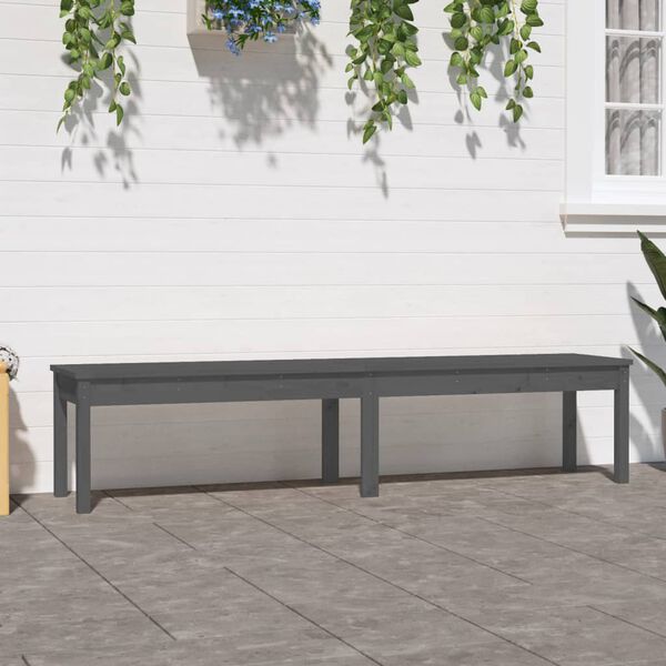 vidaXL Banco de jard&iacute;n de 2 plazas madera maciza pino 203,5x44x45 cm