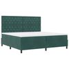 vidaXL Cama tipo Box Spring Verde oscuro 200 x 200 cm Terciopelo
