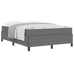 vidaXL Estructura de cama con colch&oacute;n Gris Claro 140 x 190 cm tela
