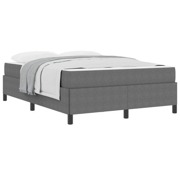vidaXL Estructura de cama con colch&oacute;n Gris Claro 140 x 190 cm tela