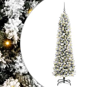 vidaXL &Aacute;rbol de Navidad artificial Blanco 210 cm PVC, Metal y Pl&aacute;stico