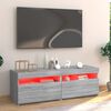 vidaXL Mueble de TV con luces LED gris Sonoma 120x35x40 cm