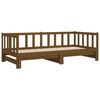 vidaXL Sofá cama extraíble madera de pino marrón miel 2x(90x200) cm