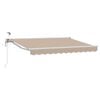 vidaXL Toldo Retr&aacute;ctil El&eacute;ctrico Beige y Blanco 3,5 x 2 m