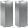 vidaXL Soporte de plantas 2 pcs Plateado 30 x 30 x 80 cm