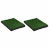 vidaXL Inodoros mascotas con bandeja c&eacute;sped artificial 2 uds 63x50x7cm