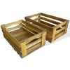 vidaXL Caja de manzanas de jard&iacute;n para plantar de madera de acacia