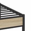 vidaXL Estructura de cama sin colchón madera roble Sonoma 137x190 cm