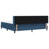 vidaXL Cama tipo Box Spring con colch&oacute;n Azul 200 x 200 cm Poli&eacute;ster
