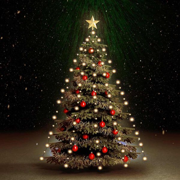 vidaXL Red de luces de &aacute;rbol de Navidad con 210 LEDs 210 cm