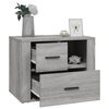 vidaXL Mesita de noche madera contrachapada gris Sonoma 60x36x45 cm