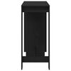 vidaXL Mesa de Bar con estante Roble Negro 124 x 46 x 103.5 cm