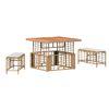 vidaXL Conjunto de Comedor de Jard&iacute;n 3 uds. Natural y