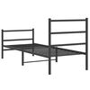 vidaXL Estructura cama sin colch&oacute;n con estribo metal negro 75x190 cm