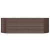 vidaXL Jardinera arriate acero galvanizado marrón 224x80x68 cm