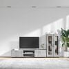 vidaXL Conjunto de mueble de TV con caj&oacute;n FLORIN Gris Concreto