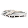 vidaXL Estructura de cama sin colch&oacute;n madera de pino blanca 140x190 cm