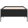 vidaXL Estructura de cama madera de ingenier&iacute;a y metal negro 90x200 cm