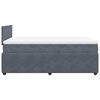 vidaXL Cama box spring con colch&oacute;n terciopelo gris oscuro 120x190 cm