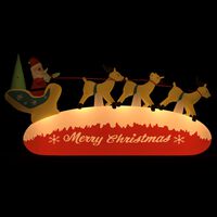 vidaXL Papá Noel y renos de Navidad inflables con LED 145 cm