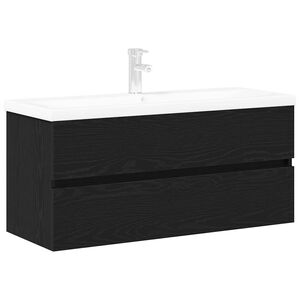 vidaXL Gabinete de Lavabo para Ba&ntilde;o Roble Negro 100 x 39 x 62 cm