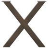 vidaXL Patas para mesa de comedor en forma de X (3 unidades, acero natural, 70 x 72-73 cm)
