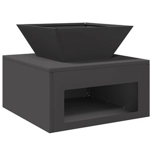 vidaXL Hoguera Negro 50 x 50 x 40 cm Acero