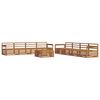 vidaXL Conjunto de sof&aacute;s de exterior 9 uds. Natural