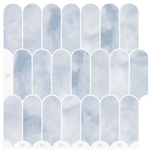 vidaXL Loseta de pluma 10 uds. Azul Claro 30 x 30 cm Poliuretano y PET