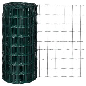 vidaXL Set de euro valla acero verde 10x0,8 m