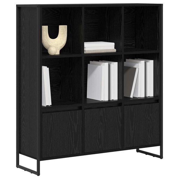 vidaXL Estanter&iacute;a para libros 2 pcs Roble Negro 99,5 x 30 x 108 cm