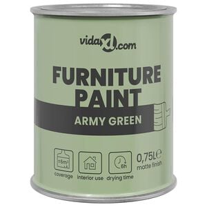 vidaXL Pintura para muebles Verde 0,75 L Impresi&oacute;n en pared