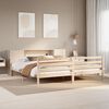 vidaXL Cama con estanter&iacute;a sin colch&oacute;n madera maciza de pino 180x200cm