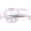 vidaXL Estructura de cama sin colchón madera de pino blanco 135x190 cm