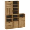 vidaXL Armarios auxiliares 5 uds "ODDA" 40x24x79 cm Madera maciza pino