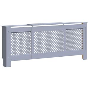vidaXL Cubierta para radiador MDF gris 205 cm