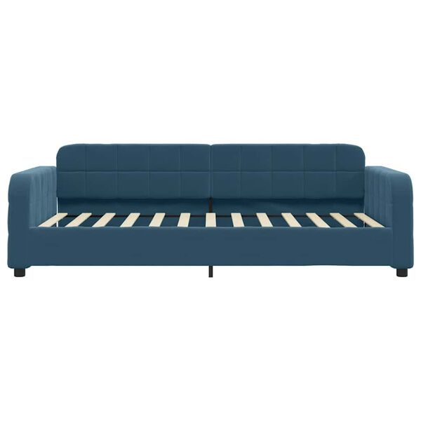 vidaXL Sof&aacute; cama sin colch&oacute;n terciopelo azul 90x200 cm