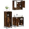 vidaXL Set de muebles ba&ntilde;o 3 pzas madera contrachapada roble ahumado